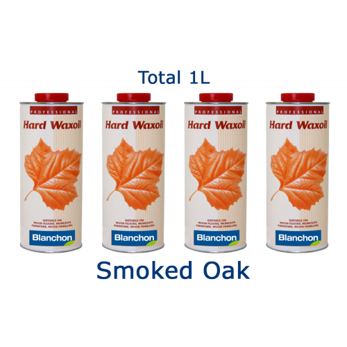 Blanchon HARD WAXOIL (hardwax) 1 ltr (four 0.25 ltr cans) SMOKED OAK 04121168 (BL)